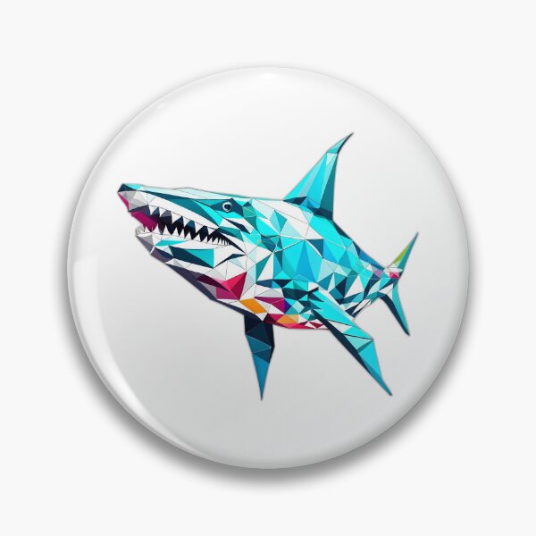 Item preview, Deep Water Dwelling Megalodon Geometric Shaped Artwork designed and sold by Geonimalia.