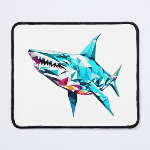 Item preview, Deep Water Dwelling Megalodon Geometric Shaped Artwork designed and sold by Geonimalia.