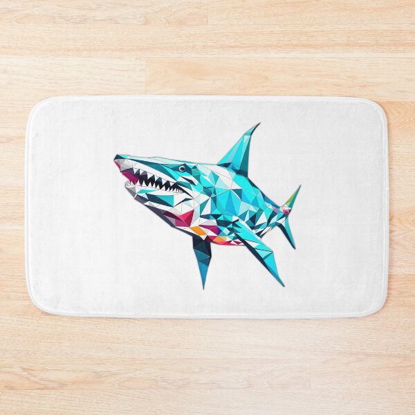 Item preview, Deep Water Dwelling Megalodon Geometric Shaped Artwork designed and sold by Geonimalia.