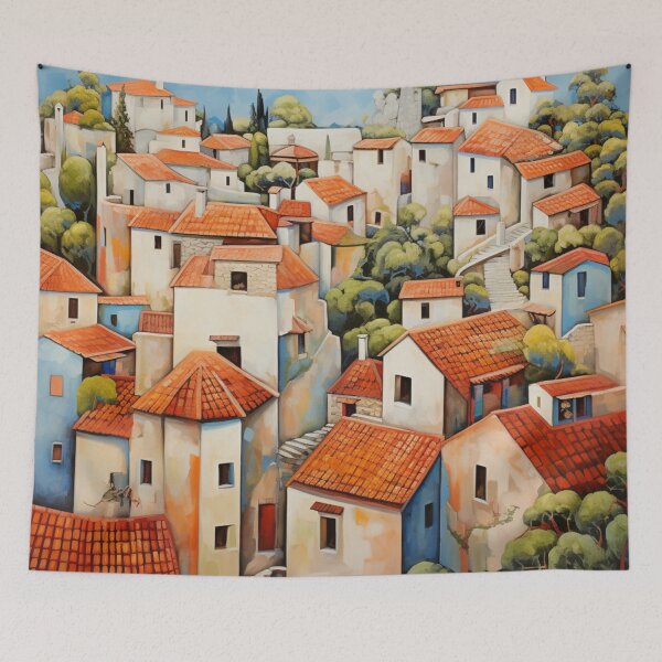Item preview, Mediterranean Village designed and sold by whitecat23.