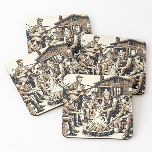 Item preview, Family Campfire Evening with Music designed and sold by PictorialWhimsy.