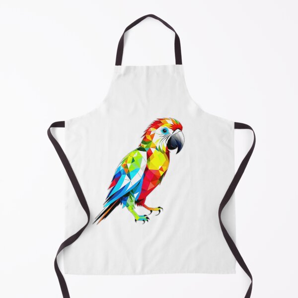 Item preview, Colourful Parrot Scarlet Macaw Geometric Shaped Artwork designed and sold by Geonimalia.