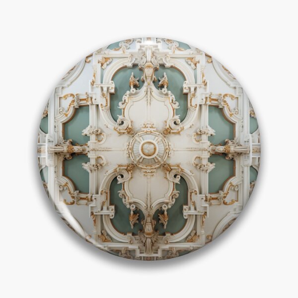 Item preview, Elegancia Blanca Rococó Cincelado designed and sold by Clock-Designer.