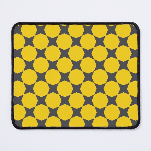 Item preview, Charcoal Mustard Sunflowers Bee Yellow Stars Energetic Honeycomb 70s Retro Pollen Pattern designed and sold by PenguinForests.