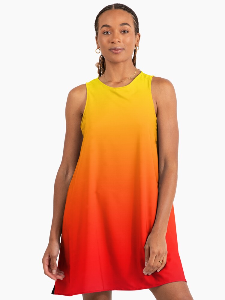knee length dresses for ladies Women's Neon Rainbow Spiral Tie-Dyed A-line Dress, XL – Art by Melrose main image 1