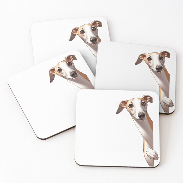 Item preview, Peeking Greyhound - White designed and sold by FoxfireStardust.