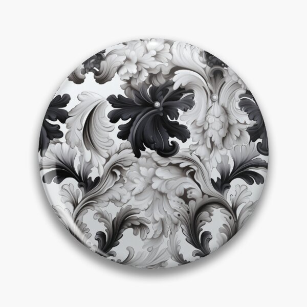 Aperçu de l'œuvre Fleur de Lys Monochrome Élégance créée et vendue par Clock-Designer.