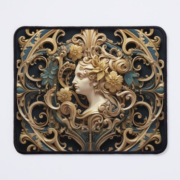 Item preview, Chiseled Rococo Face Blossom designed and sold by Clock-Designer.
