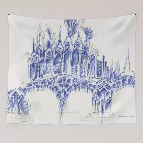 Item preview, sketch for a bridge designed and sold by Tereza Pilar  Art.