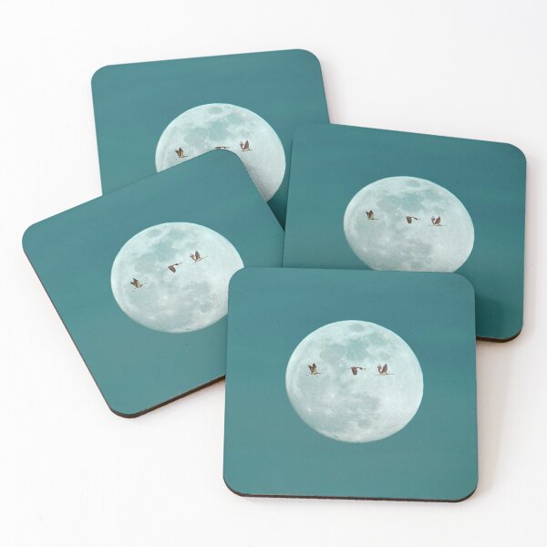 Item preview, Cranes in front of the full moon designed and sold by ANNblick.