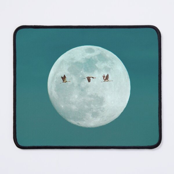 Item preview, Cranes in front of the full moon designed and sold by ANNblick.