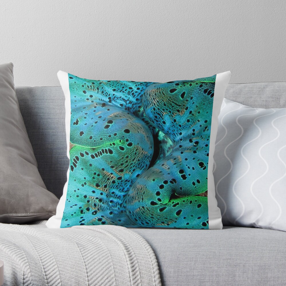 Sinusoidal in Blue Throw Pillow