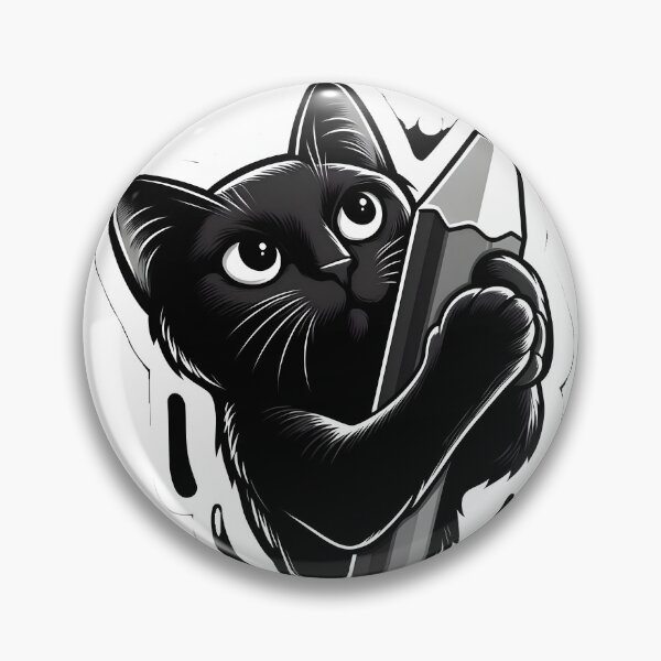 Item preview, Resilient Black Cat with Enamel Pin Sticker designed and sold by hamza243.