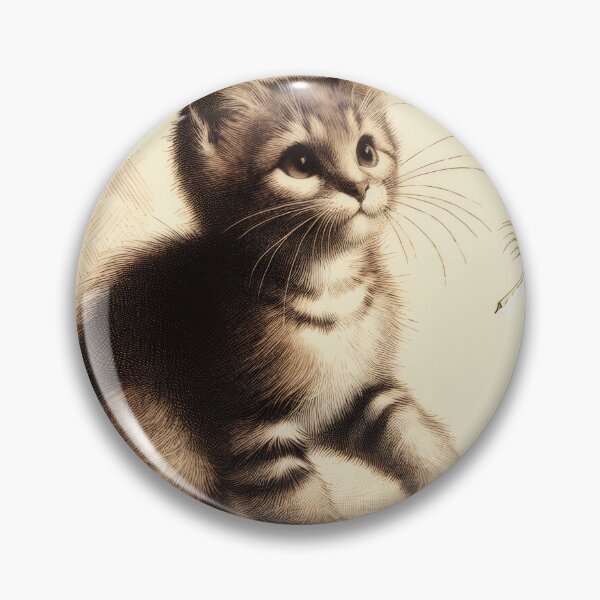 Item preview, Curious Kitten's First Feather Encounter designed and sold by PictorialWhimsy.