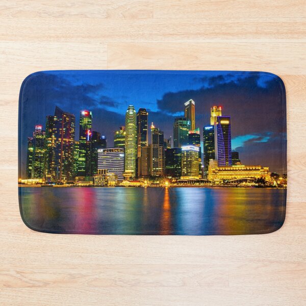 Item preview, Singapore Skyline at Night designed and sold by tpixx.