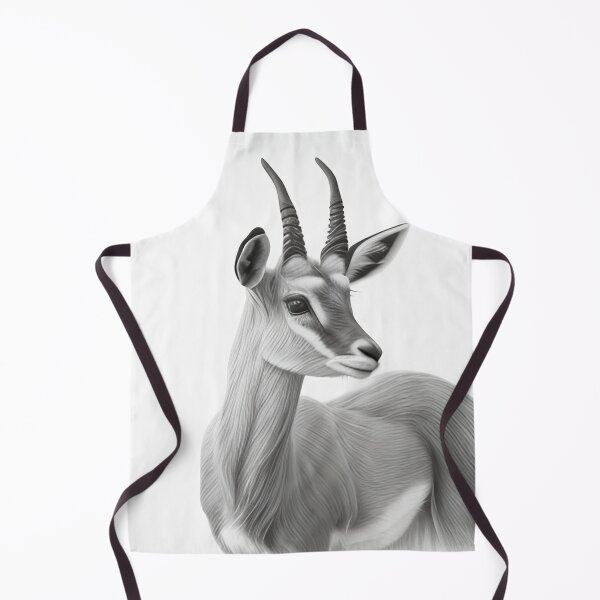 Item preview, Black and white antelope pencil drawing designed and sold by Pencil-Art.