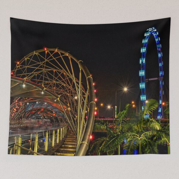 Item preview, Singapore Helix Bridge with Singapore Flyer designed and sold by tpixx.
