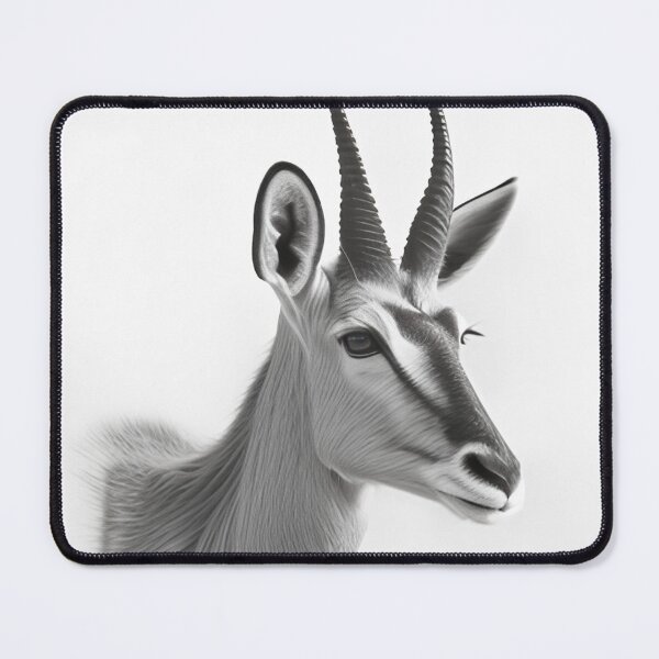 Item preview, Black and white antelope pencil drawing designed and sold by Pencil-Art.