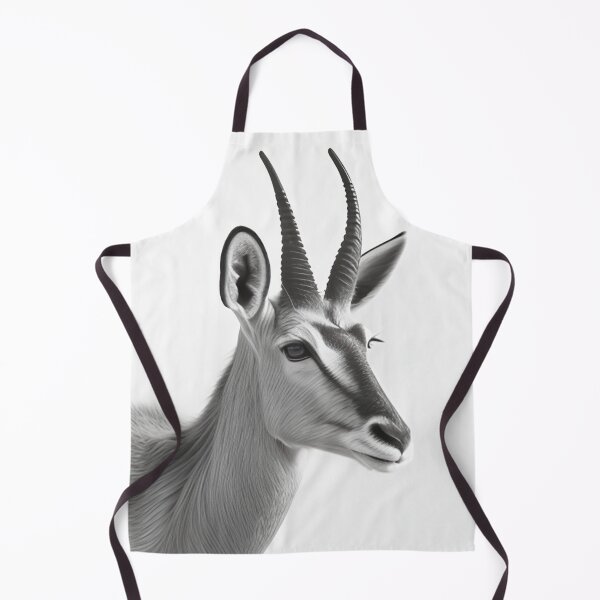 Item preview, Black and white antelope pencil drawing designed and sold by Pencil-Art.