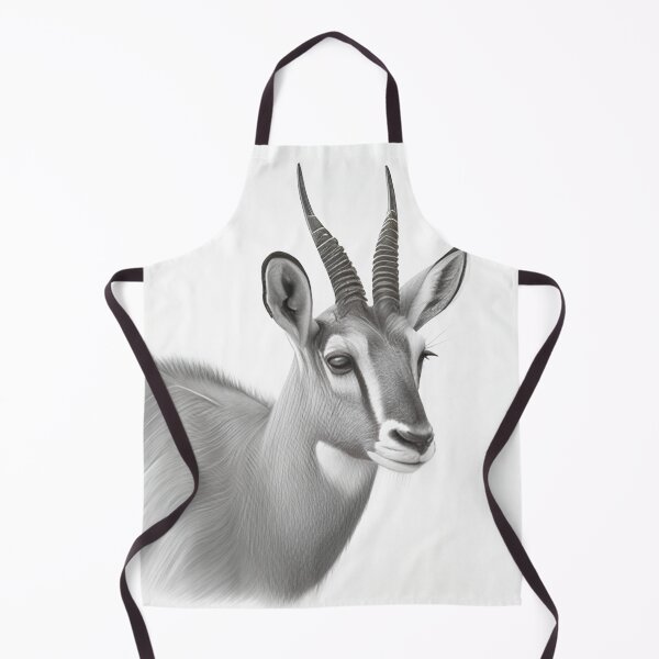 Item preview, Black and white antelope pencil drawing designed and sold by Pencil-Art.