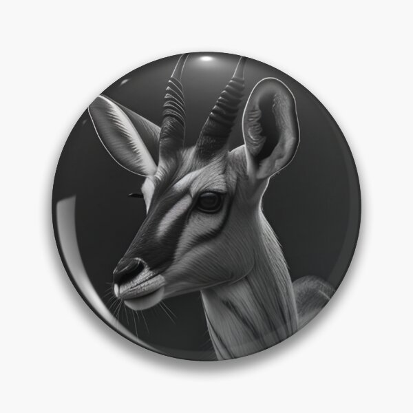 Item preview, Black and white antelope pencil drawing designed and sold by Pencil-Art.