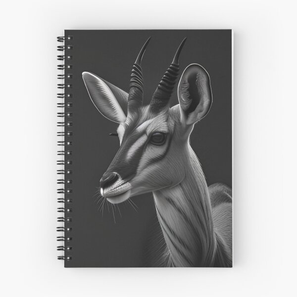 Item preview, Black and white antelope pencil drawing designed and sold by Pencil-Art.