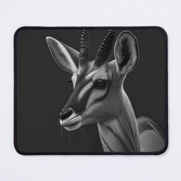 Item preview, Black and white antelope pencil drawing designed and sold by Pencil-Art.