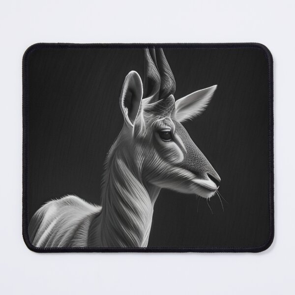 Item preview, Black and white antelope pencil drawing designed and sold by Pencil-Art.