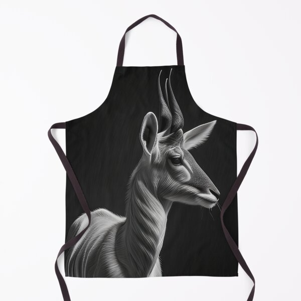 Item preview, Black and white antelope pencil drawing designed and sold by Pencil-Art.