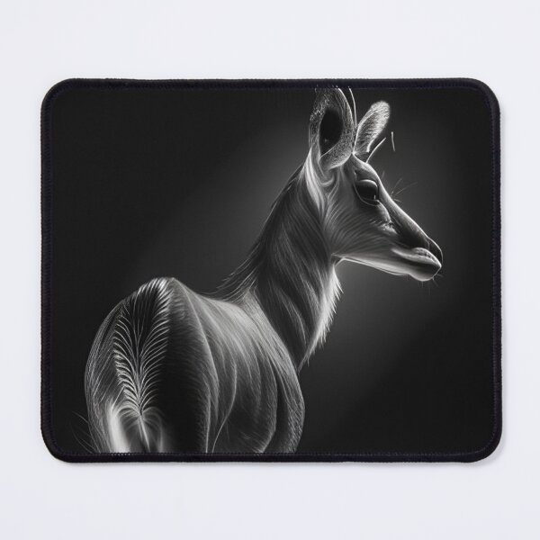 Item preview, Black and white antelope pencil drawing designed and sold by Pencil-Art.