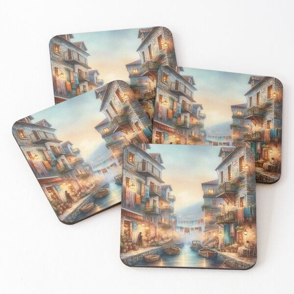 Item preview, Charming Harbor Scene in Boho Style designed and sold by glowarya.