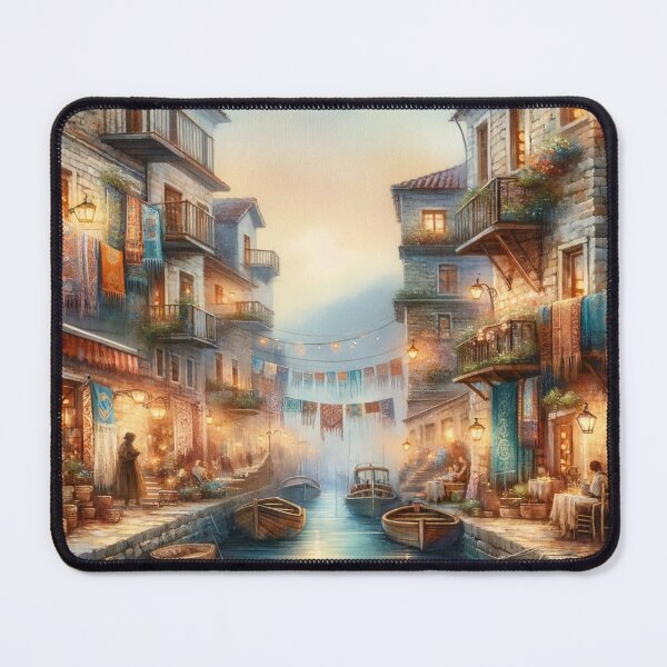 Item preview, Charming Harbor Scene in Boho Style designed and sold by glowarya.