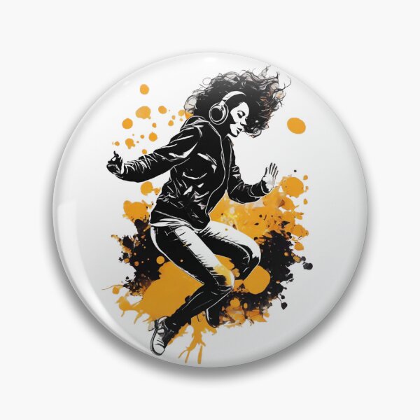 Item preview, woman with headphones designed and sold by NotesForMusic.