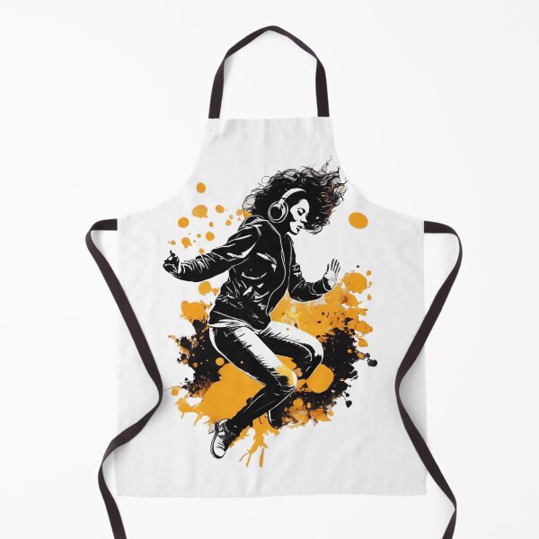 Item preview, woman with headphones designed and sold by NotesForMusic.