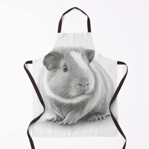 Item preview, Black and white Guinea pig pencil drawing designed and sold by Pencil-Art.