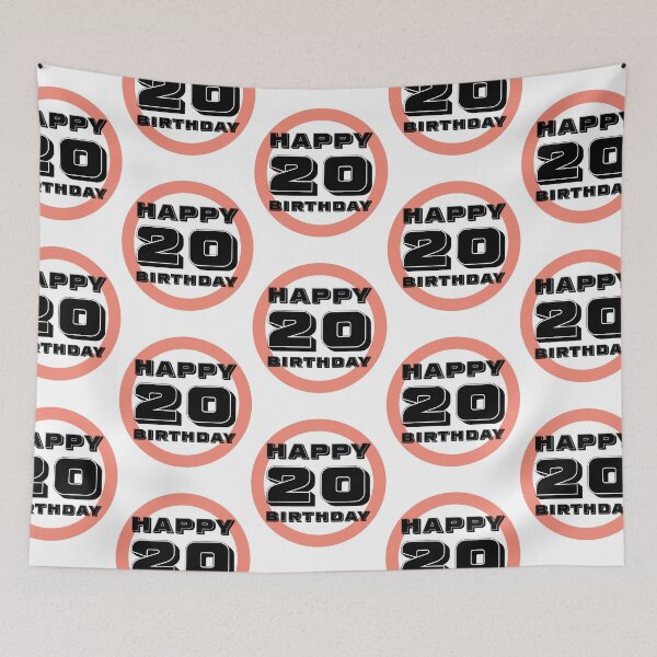 Item preview, Happy 20th Birthday designed and sold by Azrou shop.