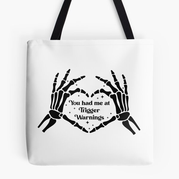 Item preview,  You Had Me At Trigger Warnings Bookish Warning black and white kindle  designed and sold by StickyBook.
