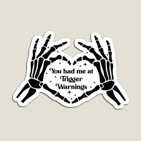 Item preview,  You Had Me At Trigger Warnings Bookish Warning black and white kindle  designed and sold by StickyBook.