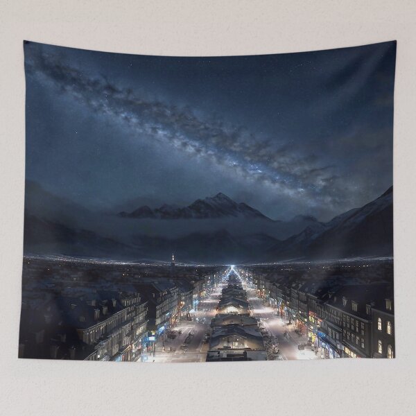 Item preview,  Winter city street at nigh designed and sold by M-Y-A-R-T-.