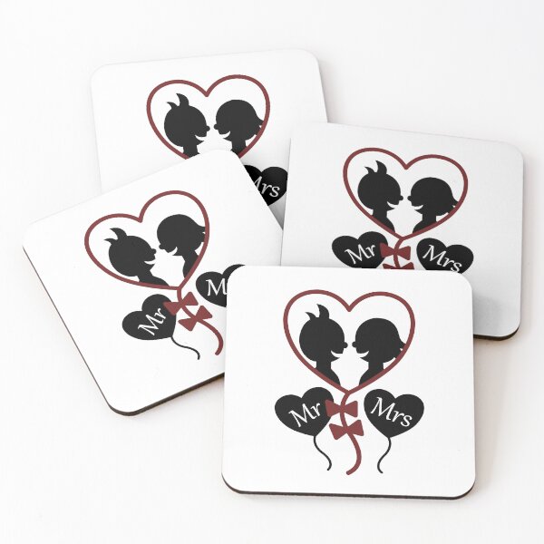 Item preview, Mr and Mrs Wedding / Engagement Artwork designed and sold by SquareKeyStudio.