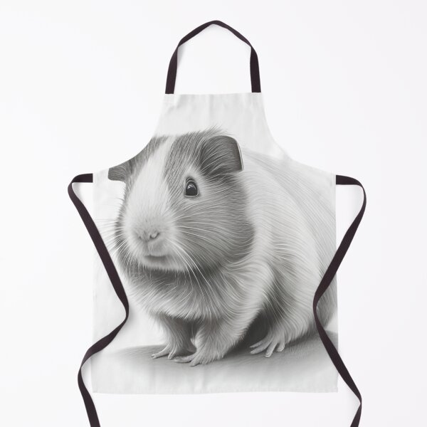 Item preview, Black and white Guinea pig pencil drawing designed and sold by Pencil-Art.