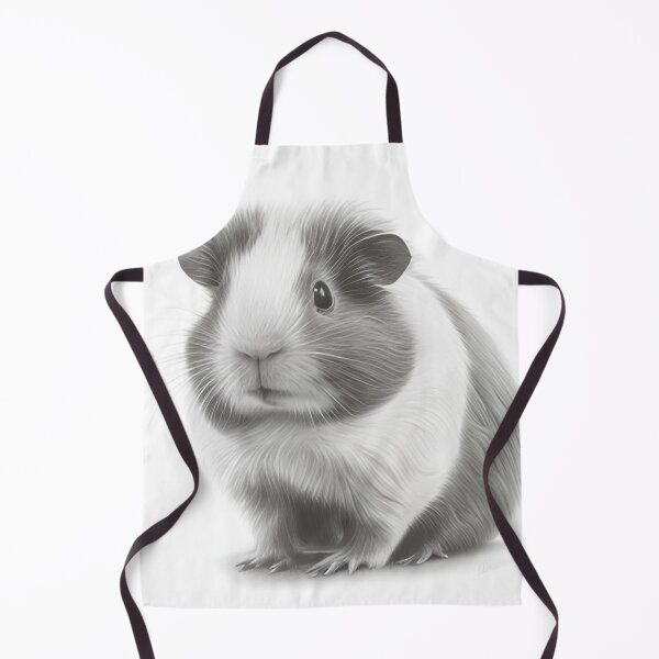 Item preview, Black and white Guinea pig pencil drawing designed and sold by Pencil-Art.
