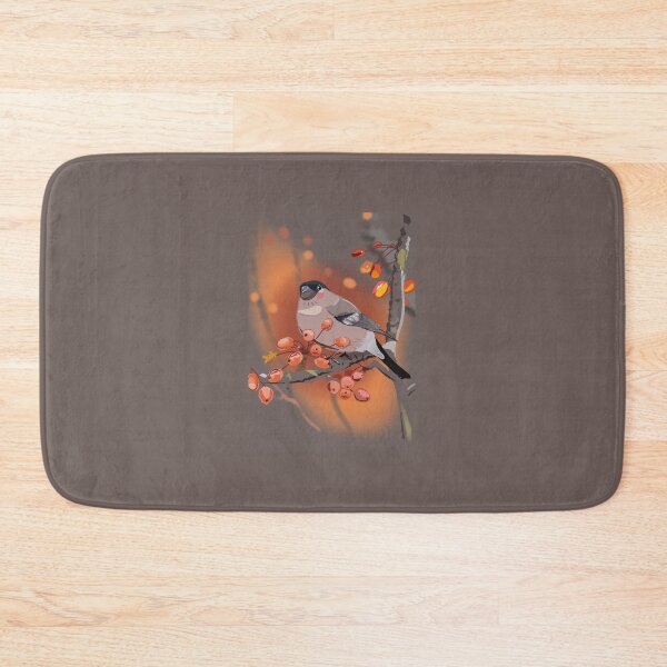 Item preview, Cute Eurasian Bullfinch Bird with berries designed and sold by nuwandafoer.