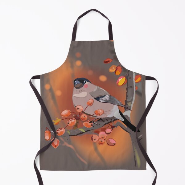 Item preview, Cute Eurasian Bullfinch Bird with berries designed and sold by nuwandafoer.