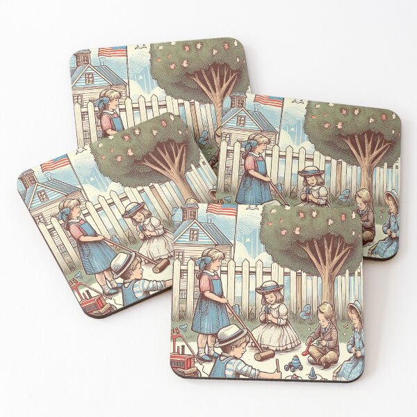 Item preview, Children Playing in a 1960s Park designed and sold by autrouvetout.