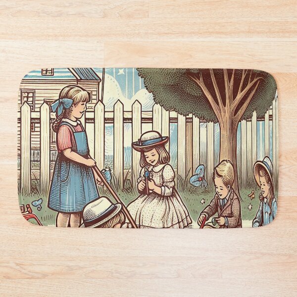 Item preview, Children Playing in a 1960s Park designed and sold by autrouvetout.