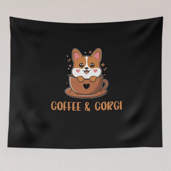 Item preview,  Coffee And Corgi T-shirt Design. designed and sold by Faysalfashion.