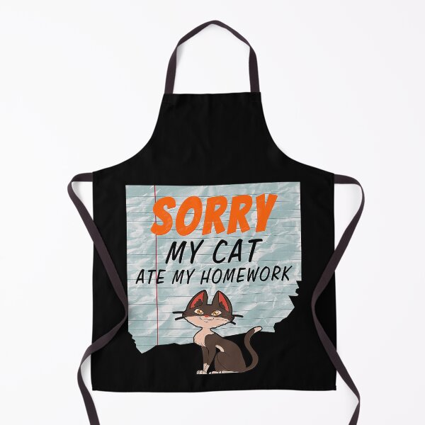 Item preview, Funny Apologies, My Cat Ate My Homework. designed and sold by momoworlddesign.