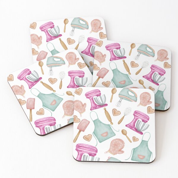 Item preview, Baking Love Baking tools pattern hand mixer,cake mixer,apron,rolling pin ,cooking gloves,and cookies designed and sold by Hawa Shama.