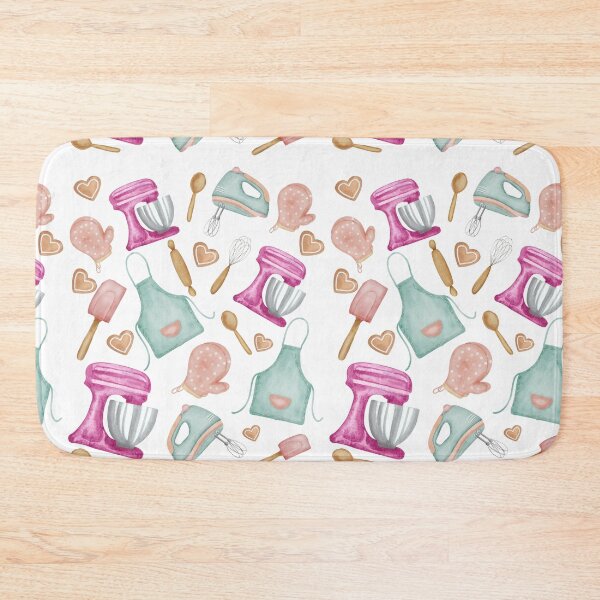 Item preview, Baking Love Baking tools pattern hand mixer,cake mixer,apron,rolling pin ,cooking gloves,and cookies designed and sold by Hawa Shama.